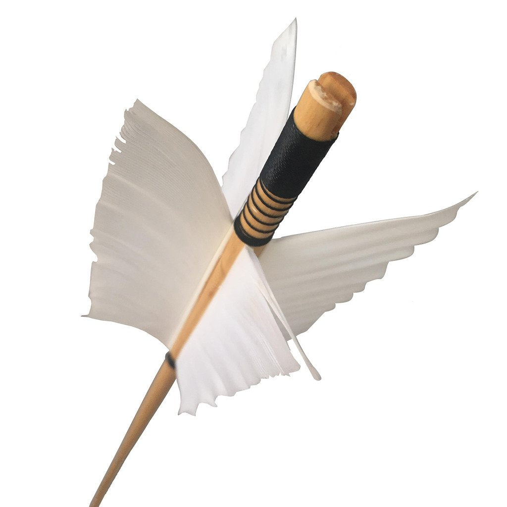 Four Feather Flu-Flue Wood Arrows with Selfnock-free shipping