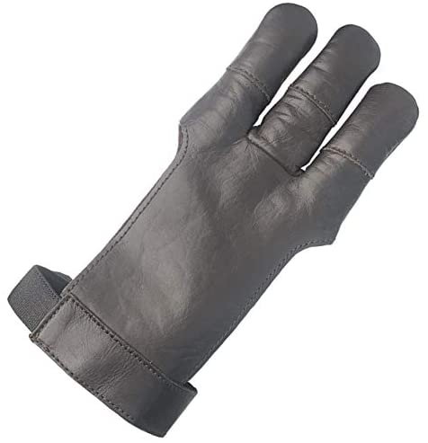 Triple Leather Motorcycle Gloves in Black